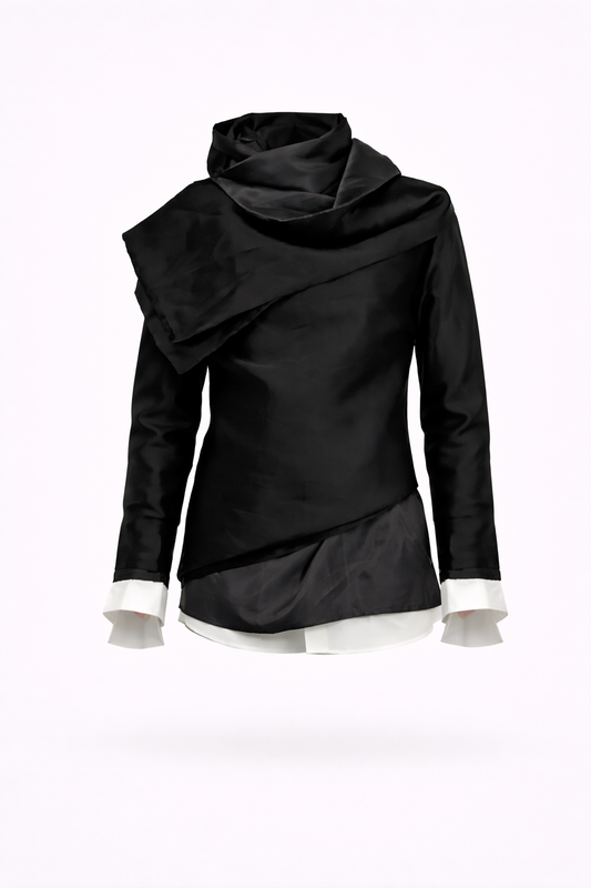 Sculptural Draped Tunic