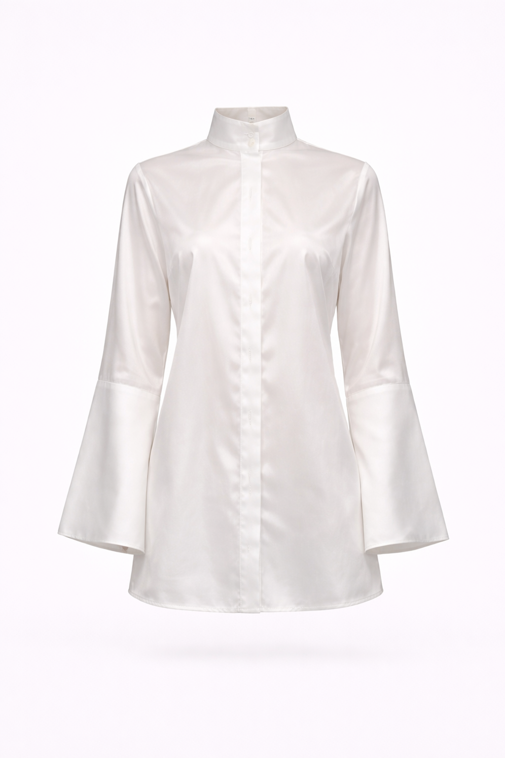 Structured High-Neck Shirt
