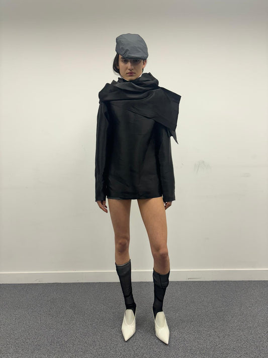 Sculptural Draped Tunic