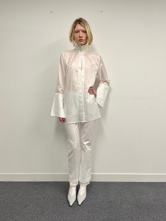 Structured High-Neck Shirt